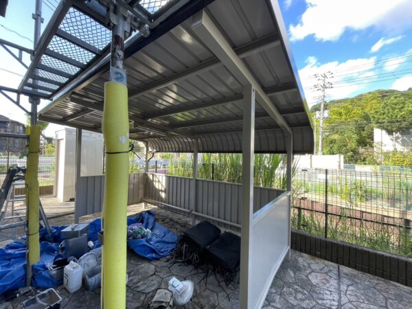 千葉県袖ケ浦市アパート　駐輪場・基礎塗装