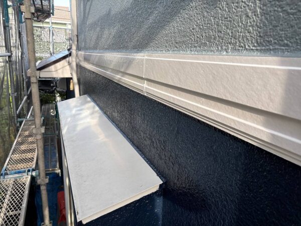 千葉県千葉市M様邸　付帯塗装（破風・横樋・帯板塗装）