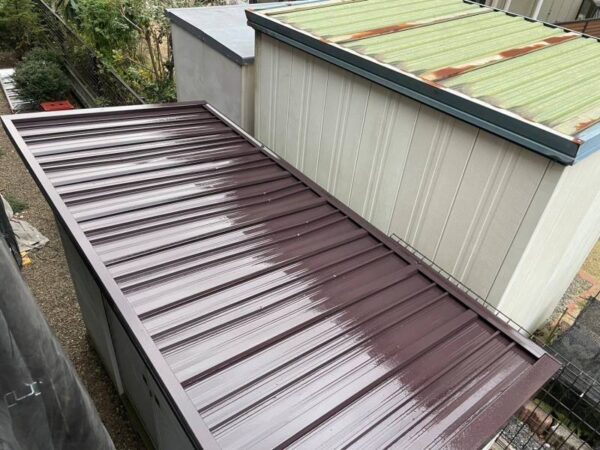 千葉県市原市T様邸　付帯塗装（物置屋根・ポスト・外灯・出窓天板塗装）