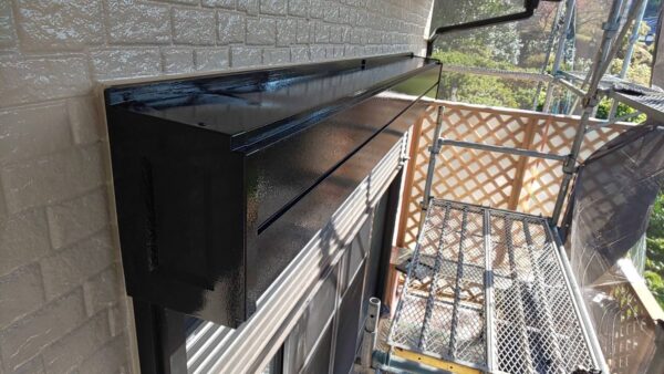 千葉県袖ケ浦市I様邸　付帯塗装（破風・横樋・縦樋・シャッターBOX塗装）