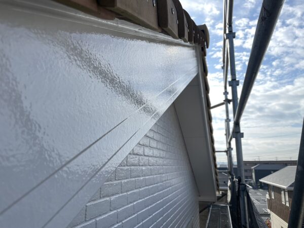 千葉県市原市K様邸　付帯塗装（破風板塗装）