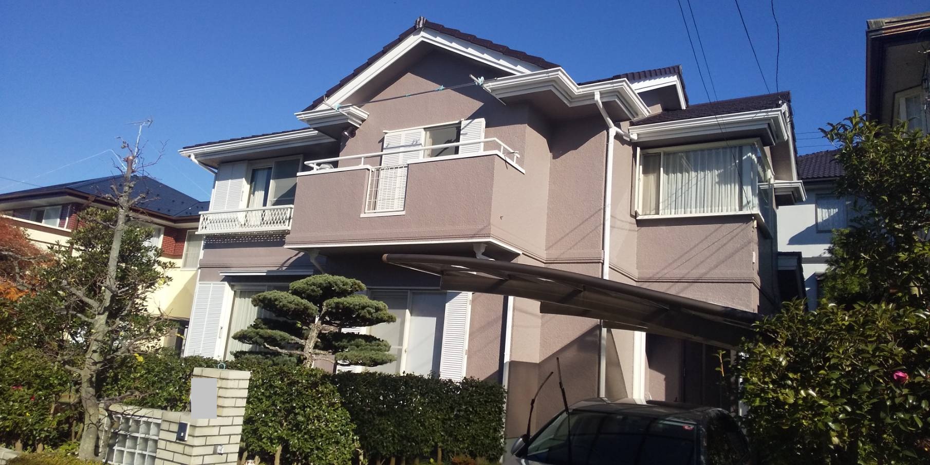 千葉県千葉市H様邸 屋根・外壁塗装 微弾性無機フッ素塗料