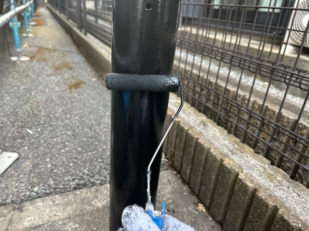 千葉県市原市アパート　付帯塗装（外灯）